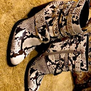 Madden Girl Booties, cow print